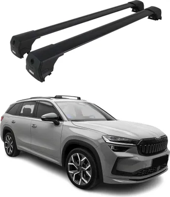 Produktbild von Dachträger Gepäckträger für Skoda Kodiaq / Superb 2024-2025 Schwarz Aluminium 2x