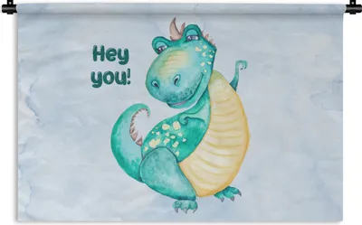Produktbild von MuchoWow® Wandteppich Wandbehang Dinosaurier - Kinderzimmer - Zitat - Jungen - Mädchen - Kind 60x40 cm Tapisserie Dekoration Wandtuch - Wanddekorationen