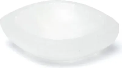 Produktbild von Selenit glänzende augenförmige Schale – ±13x12x3cm