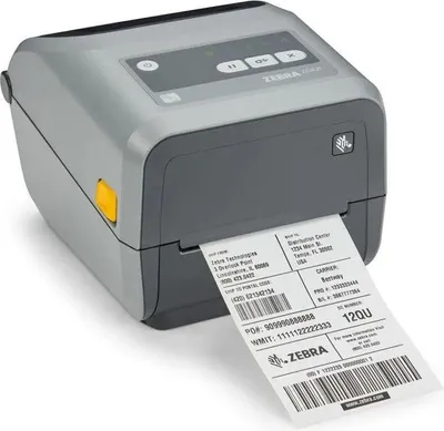 Produktbild von Zebra ZD421, Wärmeübertragung, 203 x 203 DPI, 152 mm/sek, Verkabelt & Kabellos, Grau, Weiß