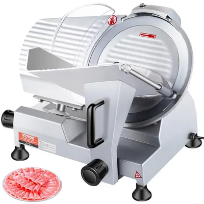 Immagine prodotto di Tagliacarne elettrico multifunzione - Macchina per tagliare la carne - Tagliapane per formaggi - Tagliapane per verdure - Tagliapane per pane - Alluminio e acciaio inossidabile