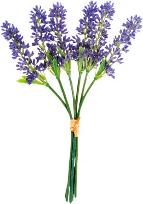 Produktbild von Glorex Kunstblume Lavendelsträußchen, 18 cm, für Gestecke und Tischdekorationen