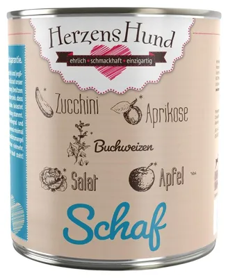 Produktbild von HerzensHund -Schaf mit -Gemüse, Adult, Hammelfleisch, 800 g
