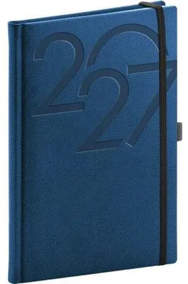 Obrázok produktu pre NOTIQUE Týždenný diář Ajax 2027, modrá farba, 15 x 21 cm