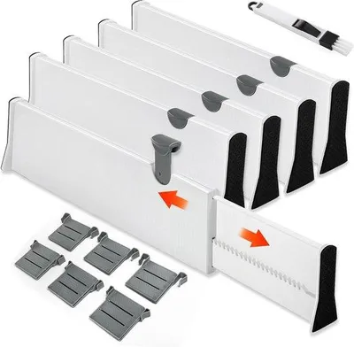 Produktbild von Famanu Schubladeneinteiler verstellbar - ausziehbar - Kunststoff