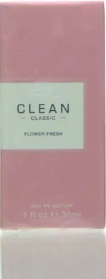 A pink box of Clean Classic Flower Fresh Eau de Parfum.