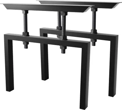Produktbild von MetaloPro 2 Stück Tischbeine-Metall Schwarz 72cm I Tischkufen Esstisch-Beine Schwerlast Tisch-Gestell Tisch-Untergestell Möbelfüße Tischfüße, Couchtisch Esstisch Wohnzimmertisch Schreibtisch