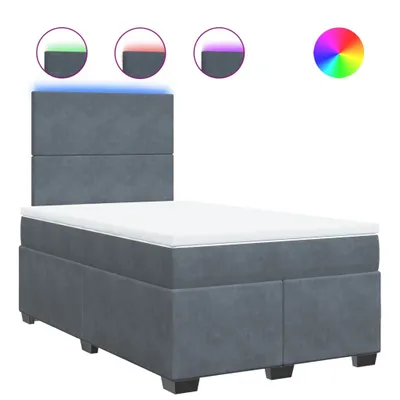 Obrázek produktu pro vidaXL Postel Boxspring s matrací Dark Grey 120x200 cm Velvet