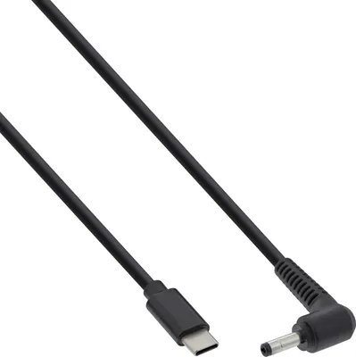 Produktbild von InLine USB-C zu BenQ/ASUS Notebook (rund/klein) Ladekabel, 2m, 2 m, USB C, EIAJ-02 (4.0 mm, 1.7 mm), 18 - 20 V, 3.25 A