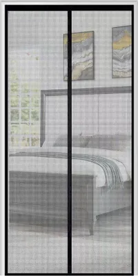 Immagine prodotto di Zanzariera per porta-finestra, magnetica, 100 x 220 cm, fibra di vetro, nera, zanzariera per porta-finestra