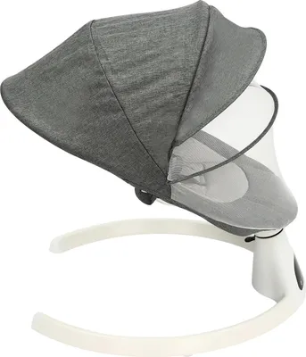 Image de Balançoire pour bébé - Transat électrique - Télécommande - 12 berceuses - Moustiquaire - Âge : 0 à 12 mois - Jusqu'à 10 kg - Gris