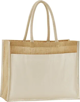 Immagine prodotto di Westford Mill - Borsa della spesa, iuta inamidata, 21L PC6989 (Taglia unica) (Naturale)