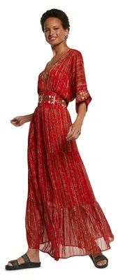 Produktbild von Desigual - langes Damen-Kleid im Ethno-Style mit Polyester