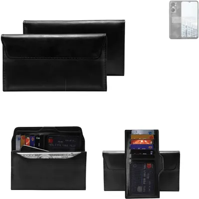 Produktbild von K-S-Trade Handy Hülle kompatibel mit Tecno Pop 6 Pro Schutz Hülle Tasche Schutz Case Handytasche Kunstleder schwarz, 1x