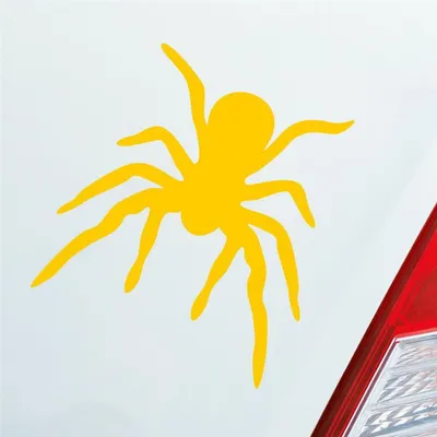 Produktbild von Auto Aufkleber Spinne Spider giftig Tier Ekel 10x10,5 cm Gelb Sticker Heckscheibenaufkleber