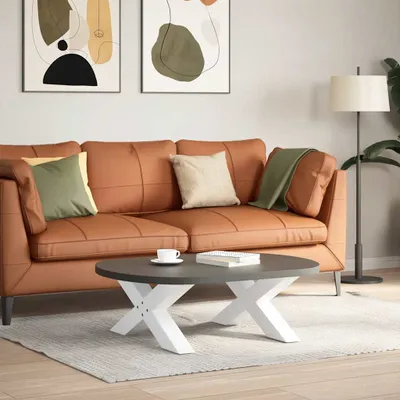 Immagine prodotto di Gambe per Tavolino da Caffè a Forma di X 2 pz Bianche 70x(30-31) cm Acciaio