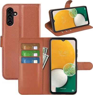 Produktbild von König Design Hülle kompatibel mit Kunstleder Handyhülle - Handy Case Braun