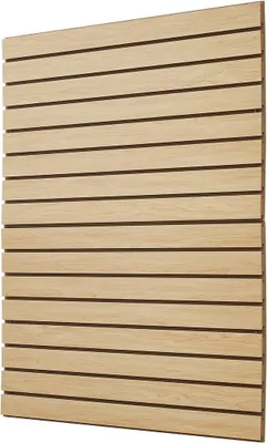 Image de Panneaux SlatWall 4 x 4 pi en MDF naturel pour garage, conception modulaire