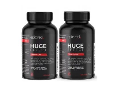 Obrázok produktu pre 2X doplnok stravy Epic Red Huge Finale Capsules 30 kapsúl pre mužov