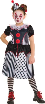 Immagine prodotto di Costume da clown monocromatico per bambini, taglia XXS