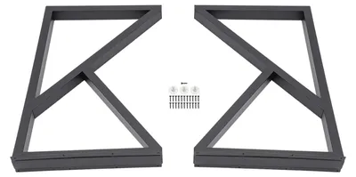 Produktbild von 2er-Set Möbelbeine - Tischbeine - K-förmig - Metall - Industrial-Design - Schwarz - Tragfähigkeit 200 kg