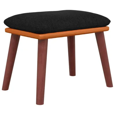 Obrázek produktu pro Podnožka černá 45x29,5x35 cm textil a umělá kůže