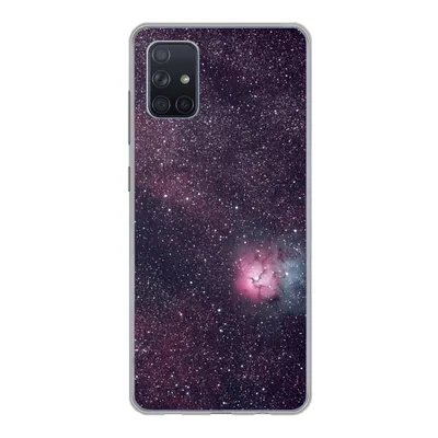 Produktbild von MuchoWow® Handyhülle Schutzhülle Hülle für Samsung Galaxy A71 Universum - Sterne - Rosa - Jungen - Mädchen - Kinder Silikon Softcase Handy Hülle - Kartenbesitzer