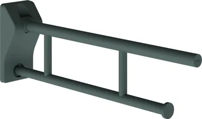 Produktbild von KWC Stützklappgriff, MEDCARE, Edelstahl, Grau, 113x234x700 mm, Wc-rollenhalter