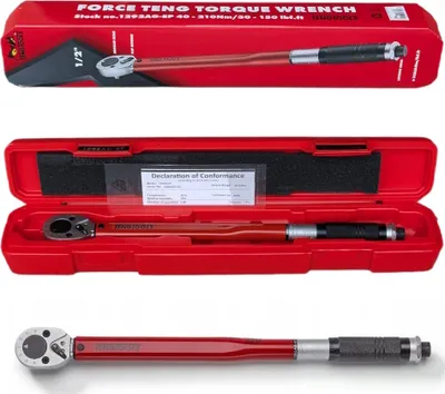 Obrázok produktu pre Momentový kľúč v krabici s uhlomerom Tengtools 40-210 Nm 1/2