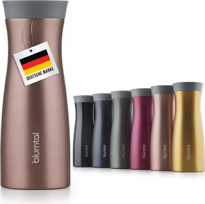 Immagine prodotto di Tazza termica Blumtal - tazza da caffè a prova di perdite, per alimenti, senza BPA, mantiene il calore per 6 ore, pratica chiusura Quick Press, apertura per bere a 360°, disponibile in 6 colori - Rosa