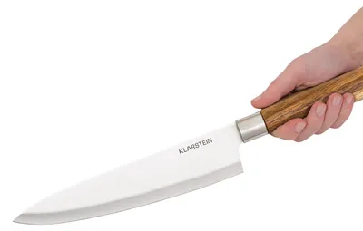 Obrázok produktu pre Klarstein, sada kuchynkých nožov s blokom, samoostriace, blok z akáciového dreva