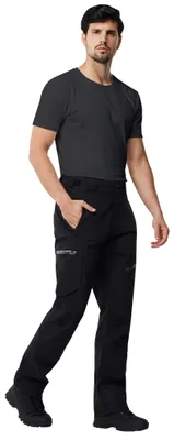 Produktbild von ATLASLAVA Hose Herren Wanderhose Wasserdicht Trekkinghose Atmungsaktiv Outdoorhose Männer zum Outdoor-Aktivitäten und Außenarbeiten, Schwarz, XXL
