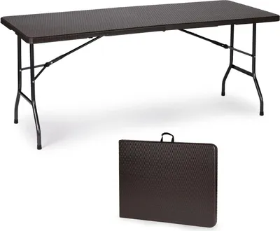 Obrázek produktu pro Zahradní banketový cateringový stůl skládací ratanový 180cm