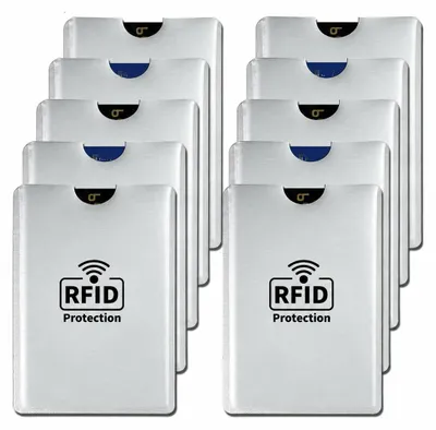Productafbeelding van INF Kaarthouder met RFID-blokkering, 10-pack Zilver