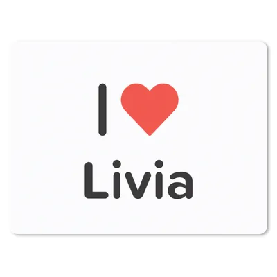 Produktbild von MuchoWow® Mauspad Mousepad Ich liebe - Livia - Mädchen 23x19 cm - Mousepads - Maus Mat - Pad - Mausunterlage - Schreibtischunterlage - Mauspad