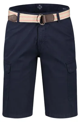 Produktbild von LRS Herren Cargo Bermudashorts mit Seitentaschen und Gürtel , Farbe: CLASSIC NAVY , Größe: 38