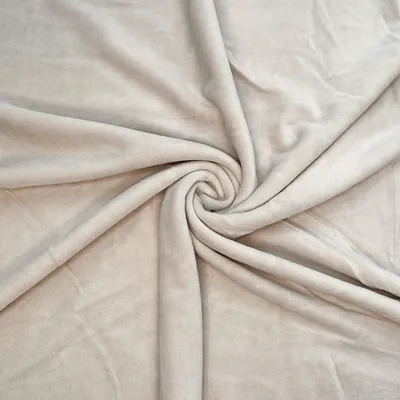 Produktbild von Baumwollvelours - hellbeige (Beige)
