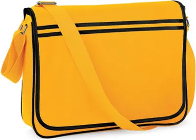 Produktbild von BagBase BG71 | Retro Messenger Umhängetasche | 40 x 30 x 10 cm - Farbe: French Navy/White - Größe: 40 x 30 x 10 cm