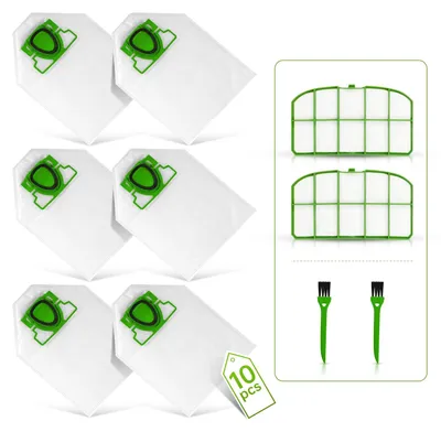 6 Staubsaugerbeutel für Vorwerk Kobold VK200 + 2 HEPA-Filter + 2 Bürsten