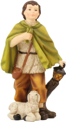 Produktbild von FADEDA Schäfer mit Laterne   / Höhe:11 cm / handbemalt / detailgetreue Krippen Figuren - Weihnachten Tisch Dekoration Krippe Zubehör