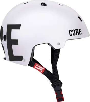 Produktbild von Core Street Stunt-Scooter Skate Dirt Helm Weiß/Logo Schwarz L/XL (59-61cm)