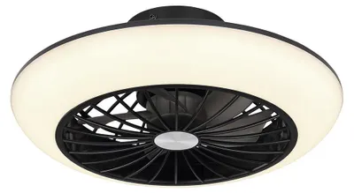 Produktbild von LED Deckenventilator, Memory, schwarz, kühlend, D 30cm