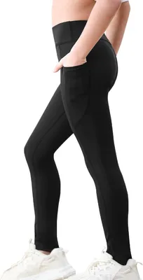 Produktbild von Mädchen Sportleggings, hohe Taille, lange Gym Yoga Leggings, mit Handytasche, für Gymnastik