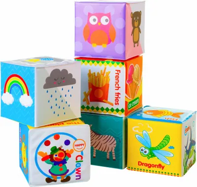 Zdjęcie produktu dla Miękkie klocki edukacyjne 6 szt. / Bocioland