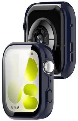 Produktbild von Schutzhülle mit Glas für Huawei Watch Fit 5, Bizon Case Watch Adamo, Blau