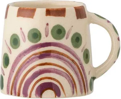 Produktbild von Bloomingville Espresso Tasse SHAMA Creme Weiß Grün Kaffeebecher Keramik Geschirr