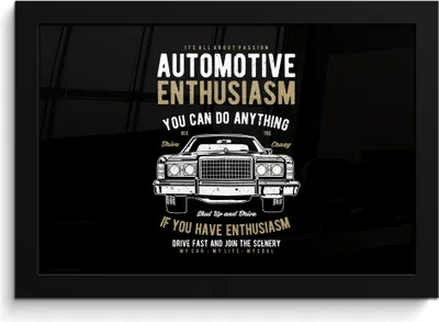 Produktbild von MuchoWow® MuchoWow® Gerahmtes Poster Mancave - Auto - Retro - Sprüche 30x20 cm - Poster mit zchwarzem Bilderrahmen - Kunstdruck - Bild-Poster