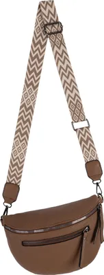 Produktbild von Bauchtasche Umhängetasche Crossbody-Bag Hüfttasche Kunstleder Italy-Design KHAKI (1158)