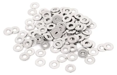 Produktbild von 100 Stück Edelstahl-Unterlegscheiben M2,5x6mmx0,5mm, flache Unterlegscheiben für Schrauben und Bolzen.
