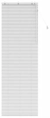 Zdjęcie produktu dla Żaluzja biała vidaXL, 70 x 250 cm, rama 35 mm, wykonana z litego drewna paulowni